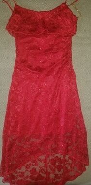 Red Glittered Party Dress. Size Small.